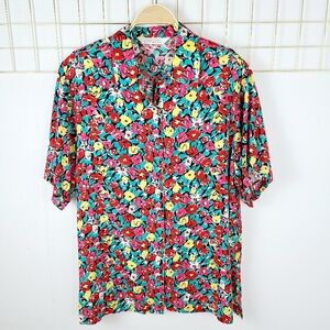 NWT Express Compagnie Internationale Floral Print Camp Oversized Vi…